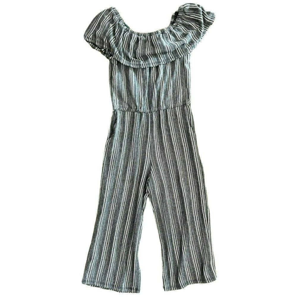 Pin Striped Capri Romper ( 6/6X)